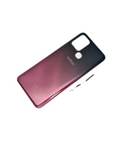 Tkgz Infinix HOT 10 KASA Arka Pil Batarya Kapağı KIRMIZI SİYAH