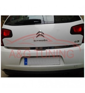 CITROEN C3 Krom Bagaj Alt Çıta Formlu 2010-2015 Paslanmaz Çelik