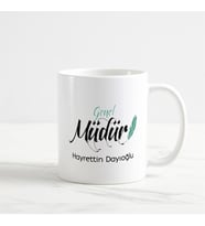Genel Müdür Kupa Bardak (2. Tasarım) (Beyaz)