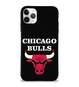 Apple iPhone 11 Pro Max  Lansman Kılıf Chicago Bulls Tasarımlı Altı Kapalı İçi Kadife Kaplı  Kapak (Şeffaf)