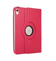 Apple iPad 10.9 2022 (10.Nesil) Zore Dönebilen Standlı Kılıf (Koyu Pembe)