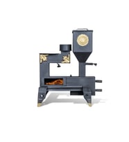 Etinova Pelet Soba M001 Mini Pelet Sobası (Desenli Model) (Siyah)