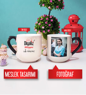 Diyaliz Teknisyenine Hediye Diyaliz Teknisyeni Kupa Bardak Oval Sihirli Fotoğraflı
