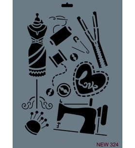 Rich New Seri N-324 Stencil 35x25 cm