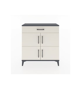 Arges Şifonyer 3 Raflı Tek Çekmeceli 4 Kapaklı 88x30x96 Antrasit-Aytaşı