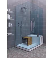 Duvara Monte Katlanabilir Tabure Ahşap duş tabure Engelli tabure (Ceviz)
