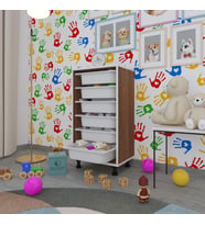 Kenzlife sepetli mutfak dolabı ruberu cvz 086x45x30 banyo oyuncak çamaşır beyaz 6 lı sepet (Karışık)
