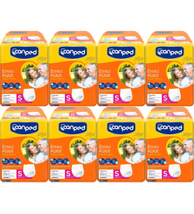 Canped Emici Külot Hasta Bezi S-Küçük Small 72 Adet (8PK*9)