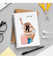 Kız Karakter Tasarımlı Defter