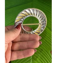 ÇAP 8 CM GÜMÜŞ RENK ÇANTA TOKASI KEMER TOKASI ÖRGÜ DİKİŞ AKSESUARI