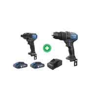 S01-T2B Akülü Set HD20X-60 Darbeli Matkap + ID20X-230 Vidalama