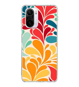 PrintiFy Xiaomi Redmi K40 ile Uyumlu 1mm Slim Fit Retro Renkler 5 Baskılı Şeffaf  Kılıf