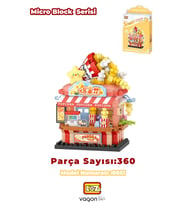 Loz Micro Block Serisi Popcorn Dükkanı 360 Parça Dekoratif Oyuncak Yapım Seti Yapı Blok FFLZ-8851