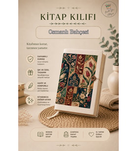 Sanat Serisi Patchwork A5 Kitap Kılıfı Hafız Boy Uyumlu Osmanlı Bahçesi