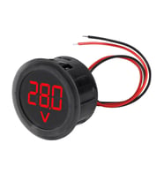 4-100V Dc Voltmetre Yuvarlak Panel Tip Montajlanabilir Dijital Kırmızı Renk Led Ekran Voltaj İzleme