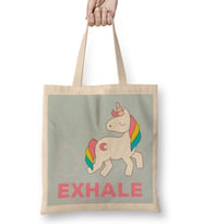Unicorn Exhale Pastel Fart Bez Çanta Uzun Saplı
