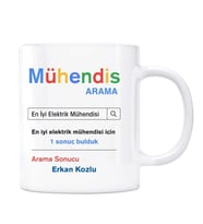 Kişiye Özel İsimli Arama Motoru Kupa Bardak - Mühendis