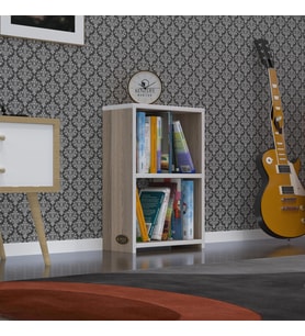 Kenzlife kitaplık süper ga 060*40*19 crd 2 katlı tek bölme ofis mutfak banyo dolabı arkalıksız (Karışık)