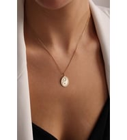 Kişiye Özel Klasik Yin Yang Kolye 925K Gümüş (Gold)