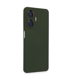 Realme C55 Kılıf Nano İçi Kadife Silikon - Koyu Yeşil