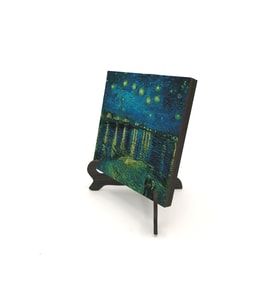 Ren Nehrinde Yıldızlı Bir Gece (Vincent Van Gogh, 1888) Baskılı MDF Masaüstlük 10X10