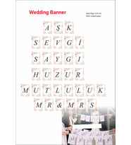 Söz Nişan Nikah Flama Banner Soft Çiçek Temalı 5mt Demonte