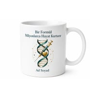 mRNA Aşısı Hayat Kurtaran Formül İnsanlık Temalı Porselen Kupa Bardak Hediye