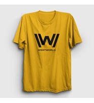 Presmono Unisex Sarı Logo V2 Westworld T-Shirt 223699tt (Sarı)