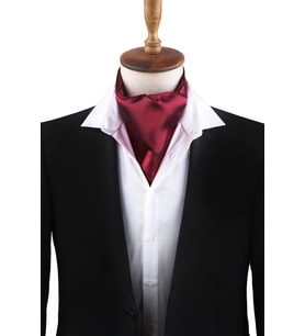 Bordo Düz Ascot Fular K571
