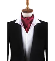 Bordo Düz Ascot Fular K571
