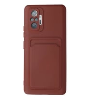 Newface Xiaomi Redmi Note 10 Pro Kılıf Kelvin Kartvizitli Silikon - Bordo