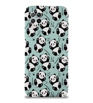 Huawei P 40 Lite Uyumlu Lansman Kılıf Panda Tasarımlı İçi Kadife Kapak-Turkuaz (Şeffaf)