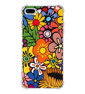 PrintiFy Apple iPhone 7 Plus Uyumlu Retro Color 2 Baskılı Şeffaf Köşe Korumalı Antişok Kılıf
