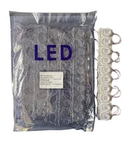 100 Adet 12 Volt 1.5 Watt Tek Lensli 6500K Beyaz 3030 Led Modül IP65 1 Paket