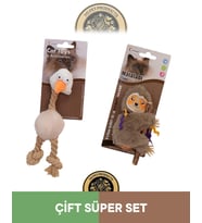 Eastland Catnipli Peluş Tavuk-Tembel Hayvan Oyuncak 2'li Set