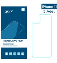 GOR İPhone 11 6.1 Çizilmez Arka Koruyucu Jelatin 5 Adet Set-(5775) - HUOBPS3698-9746