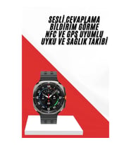 Mey İthalat® Akıllı Saat Müzik Dinleme Nabız Ölçer NFC ve GPS Uyumlu Sesli Asistan