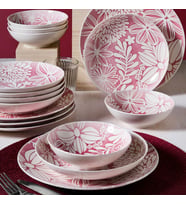 GÜRAL PORSELEN Camelia 6 Kişilik 18 Parça Yemek Takımı 41865 -Pembe