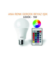 LEDOLET 9w Rgb Led Ampul Renk Değiştiren Kumandalı