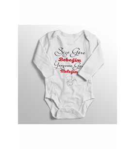Unisex Bebek Beyaz Baskılı Bebek Zıbını