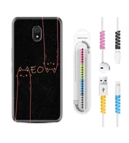 Xiaomi Redmi 8A 8 Pro 9C 9T 10C 11T Pro Kılıf Kablo Koruma Spiral Silikon Meow 1657