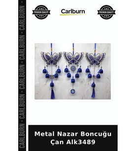 Özel Üretim Dekoratif Hediyelik Duvar Süsü El Yapımı Geleneksel Metal Nazar Boncuğu Çan