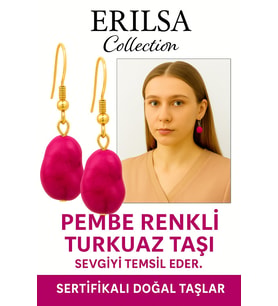 Sertifikalı Ham İşlenmemiş Pembe Turkuaz Taşı Küpe – Sevgi, Huzur ve Pozitif Enerji Taşı (Çok Renkli)