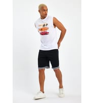 Erkek Bisiklet Yaka Regular Fit Baskılı Tişort SPR23AT341 (Beyaz)