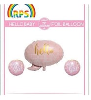 Hello Baby Pembe Folyo Balon Set 3 Parça-