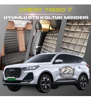 Chery Tiggo 7 & Pro Antrasit Renk Tay Tüyü Cepli & Terletmez Sırtlı Oto Koltuk Minder Seti - Koltuk Koruma Kılıfı (ÖN & ARKA TAM SET)