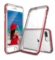 Ringke Frame İphone 7 Plus ile Uyumlu Çerçeveli Bumper Kılıf Blaze Red (Kırmızı)