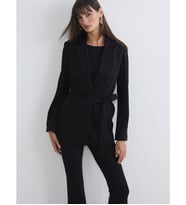 LCW Vision Siyah Beli Kuşaklı Kadın Blazer Ceket