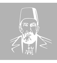 2.Abdülhamit Silüet Sticker siyah 17x19 CM (Beyaz)