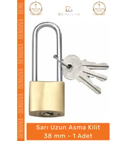 #AsmaKilit Dayanıklı Pirinç Gövde Profesyonel Güçlendirilmiş Emniyetli Güven Sarı Uzun Asma Kilit 38
